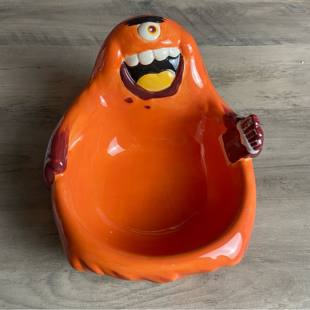 Hallmark Large Orange Monster Candy Dish,‎ Halloween
